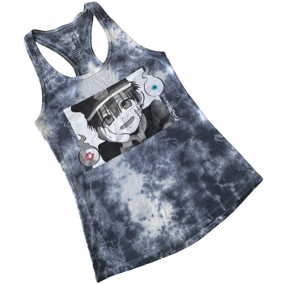 Toilet-Bound Tops - Toilet Bound Hanako Kun Anime Graphic Tank Womens M Tie Dye Racerback Manga